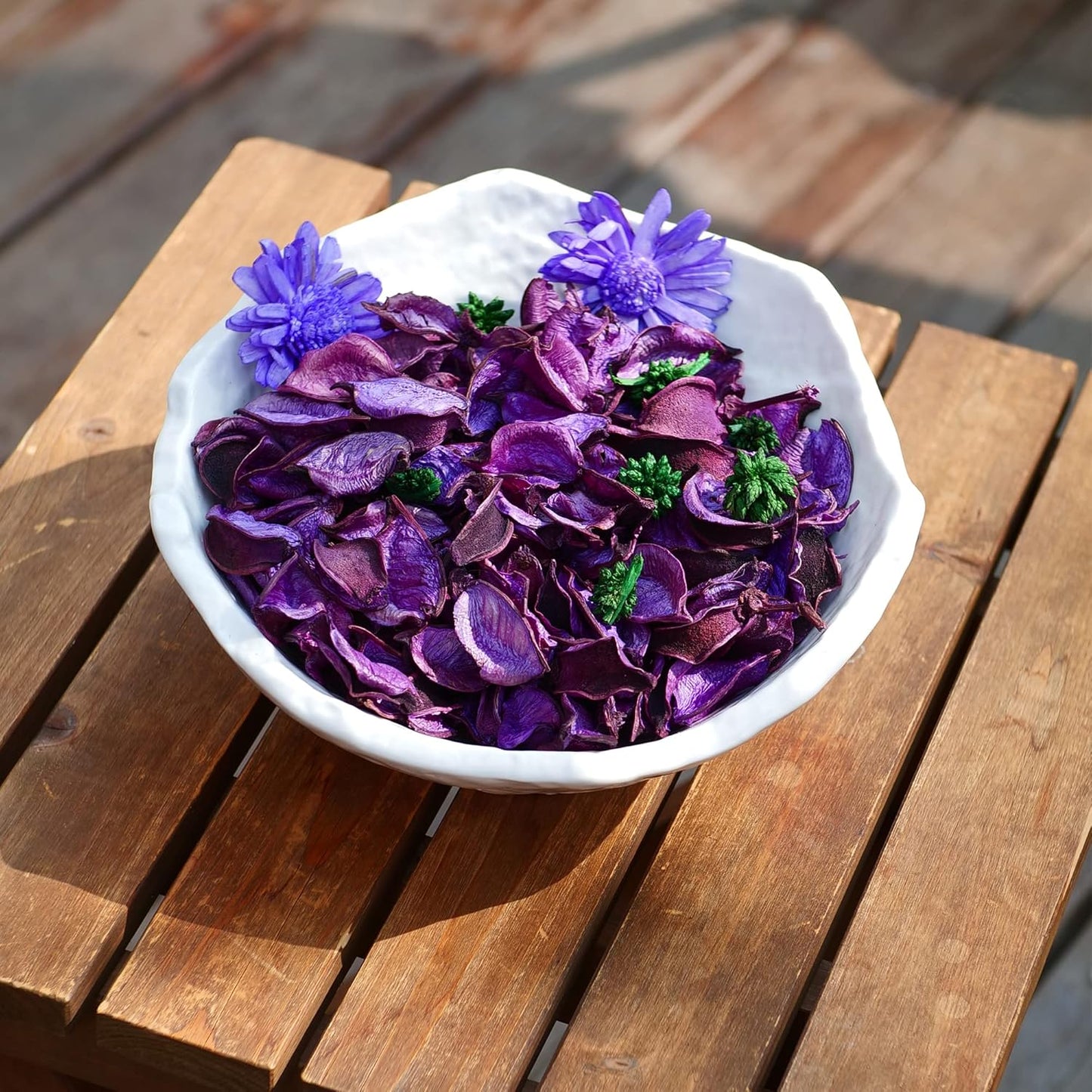 Spring Potpourri Bags,Vanilla Scented Potpourri Bowl Fillers,Dried Flowers,Home Fragrance Sachet of Petal, Vase Decor (White Caramel)-Mini
