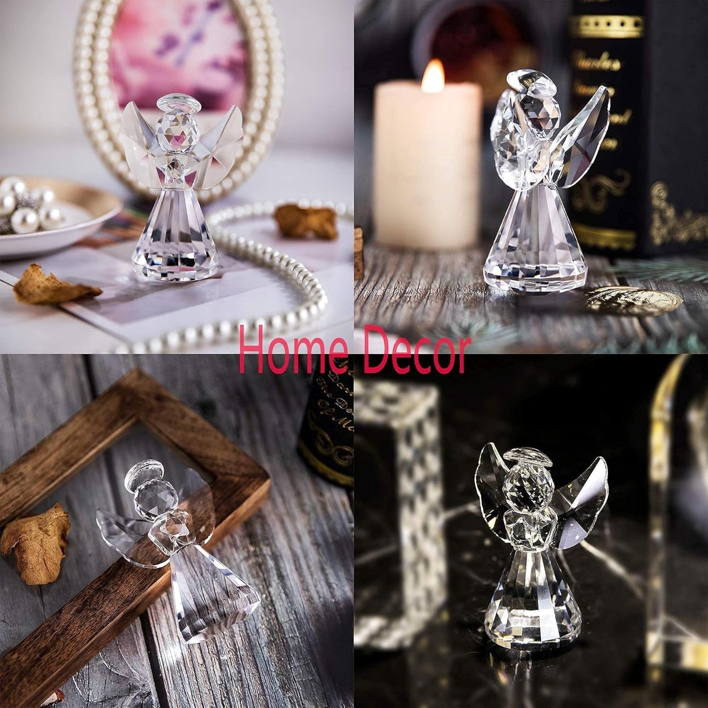 HDCRYSTALGIFTS 3.3'' Crystal Bird Figurine Collectible Art Glass Animal Figurines Table Home Decor Paperweight Valentine’s Day for Women