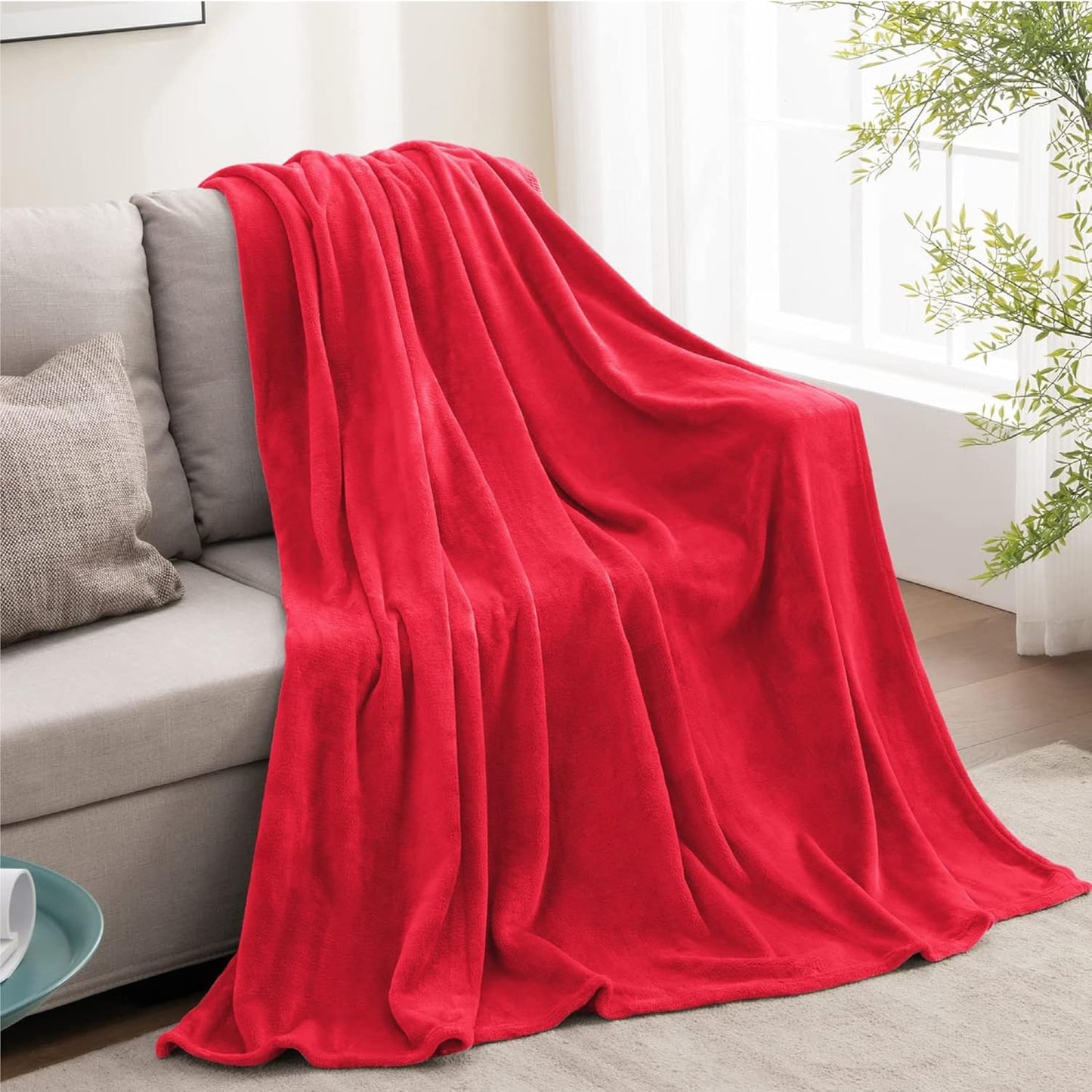 BEDELITE Fleece Blanket Black Throw Blankets for Couch & Bed, Luxury Plush Cozy Fuzzy Blanket 50x60 inches, Super Soft Warm Lightweight Throw Blanket for Travel Camping - Colors B