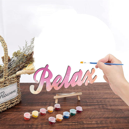 CREATCABIN Welcome Sign Welcome Wood Cutout Wooden Wall Decor Letters Laser Cut Art Unfinished Rustic Decorative DIY for Front Door Home Gallery Porch Coffee Bar Wreath Gift 11.8 x 2.4 Inch