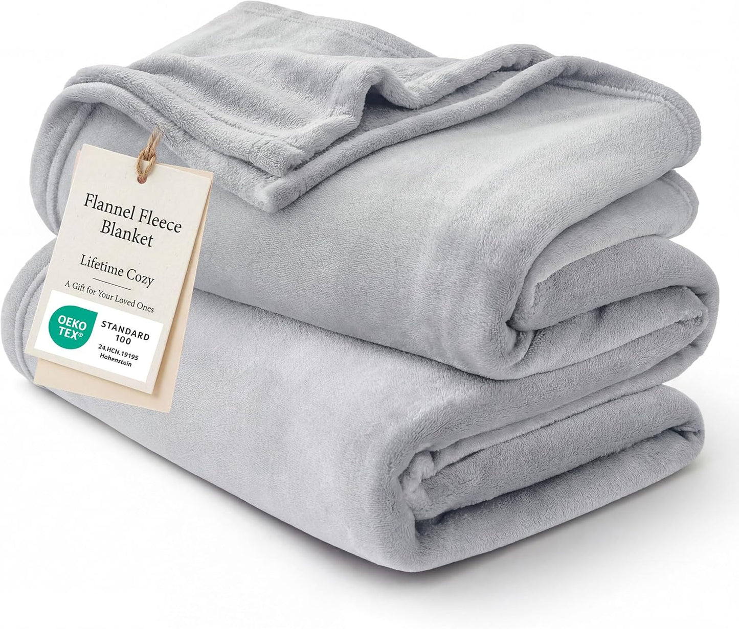 Bedsure GentleSoft Fleece Throw Blanket for Couch Grey - Lightweight Plush Fuzzy Cozy Soft Blankets and Throws for Sofa, Couch, Travel, Camping, 50x60 inches - Colors B