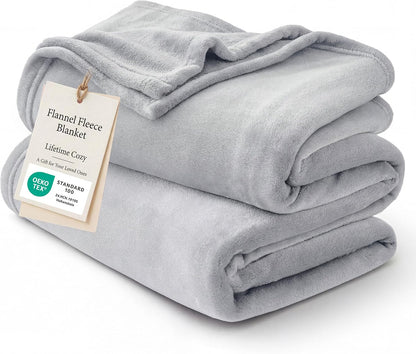 Bedsure GentleSoft Fleece Throw Blanket for Couch Grey - Lightweight Plush Fuzzy Cozy Soft Blankets and Throws for Sofa, Couch, Travel, Camping, 50x60 inches - Colors B