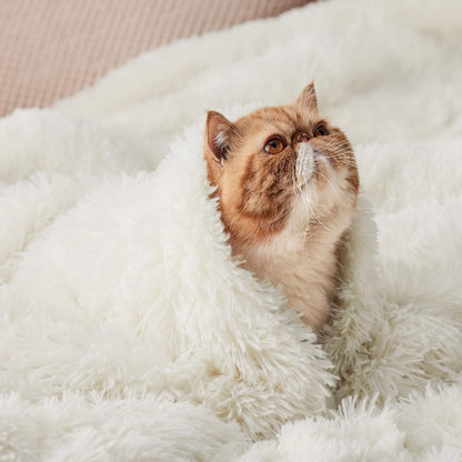 Bedsure GentleSoft Fluffy Fuzzy Faux Fur Throw Blanket for Couch, Soft Sherpa Fleece Cozy Gifts for Women, Plush Bed Blanket Room Decor for Men, Thick Warm Minky Teen Gifts Winter Bedding