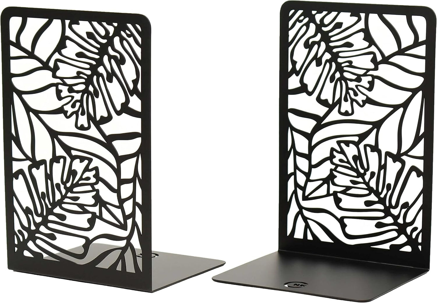 CNK Premium BookEnds - Heavy Duty Metal Book Stoppers for Home Office, Decorative Book Shelf Holders (Hummingbird Black)