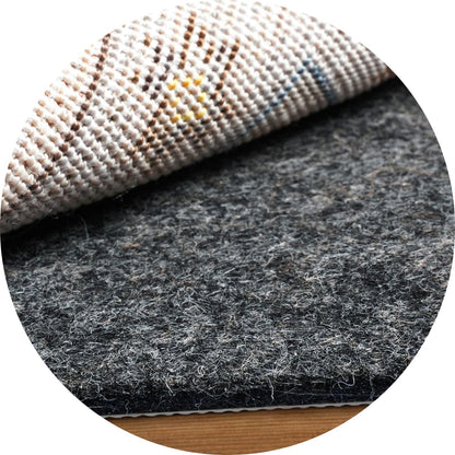 BAGAIL Felt and Natural Rubber Backing Rug Pads 1/4” Thick, 5 x 7 Ft Non Slip Carpet Gripper Keep Rugs in Place, Under Area Rug Protective Cushioned Pads, Carpet Runners, Hardwood Floors Protection