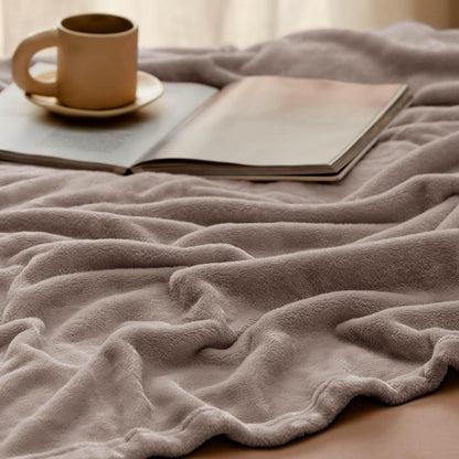 Bedsure GentleSoft Fleece Throw Blanket for Couch Grey - Lightweight Plush Fuzzy Cozy Soft Blankets and Throws for Sofa, Couch, Travel, Camping, 50x60 inches - Colors B