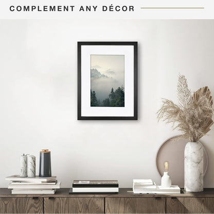 MCS Canvas Float Frames 8x10 Frame, Black Frame for Finished Canvases, Vertical & Horizontal Wall Hanging Frame with Adhesive for Canvas Paintings (1-Pack)