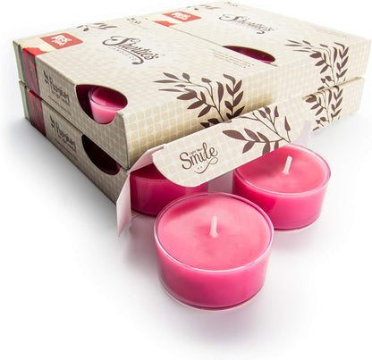 Pure English Lavender Premium Tealight Candles Bulk Pack - Highly Scented with Essential & Natural Oils - 24 Purple Tea Lights - Beautiful Candlelight - Made in the USA - Flower & Floral Collection