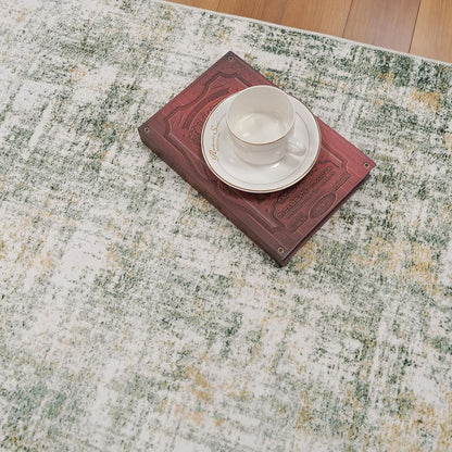 2x3 Washable Non-Slip Area Rug - Soft Low Pile Throw Rug for Kitchen Entryway Bedroom - Modern Indoor Door Mat with Rubber Backing (Beige Grey) - Colors B