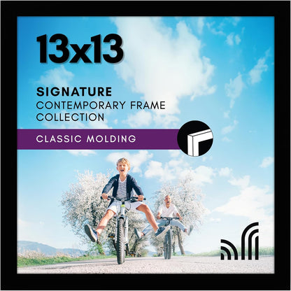 Americanflat 12x18 Poster Frame with Shatter-Resistant Glass - Signature Collection - Gallery-Style Frames Made of Engineered Wood - Photo Frame for Wall Display - Black - Colors B
