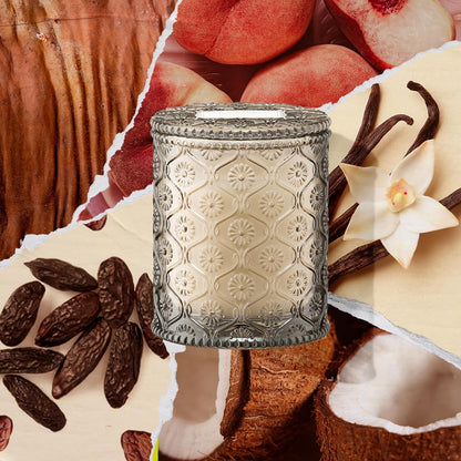LA JOLIE MUSE Santal Rose Scented Candle – Saffron, Rose & Leather | 6 oz Natural Soy Wax | 40 Hours Clean Burn | Self Care Gifts for Women | Elegant Home Decor