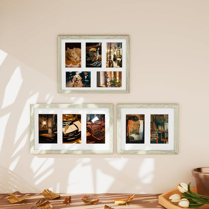 Vittanly 11x14 Collage Picture Frame, Displays 5Pcs 4x6 Pictures with Mat or 1Pcs 11x14 without Mat for Wall Mounting, Picture Frames Collage Wall Decor in Black, 1 Pack
