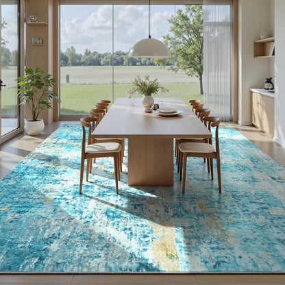 Ompaa 2x6 Rug Runners for Hallways Kitchen Runner Rug Non Slip Washable Grey Long Runner Rugs with Rubber Backing Soft Abstract Carpet Runner for Hallways, Kitchen, Bedroom, Bathroom, Entryway - Colors A