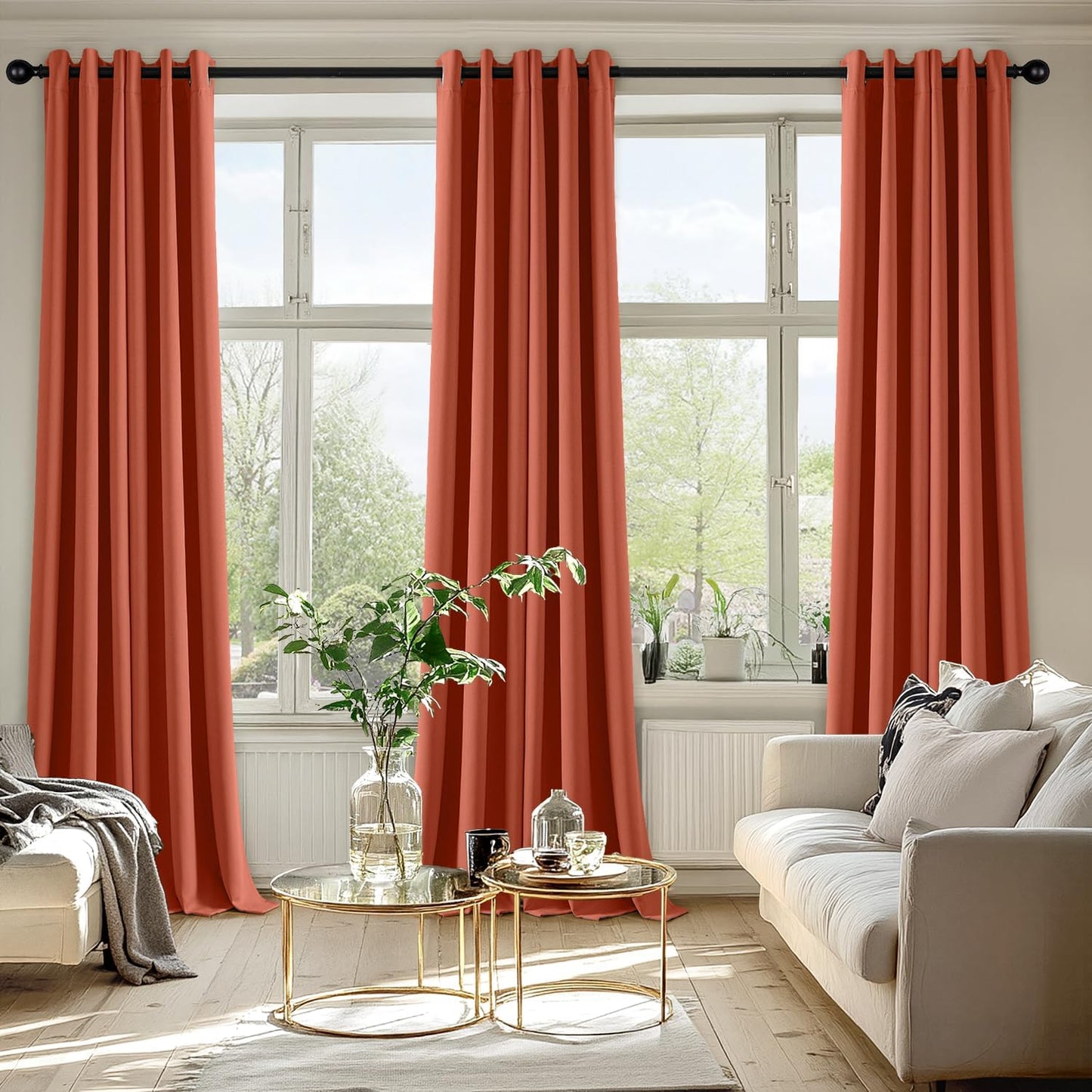 MIULEE Blackout Curtains for Bedroom Living Room 2 Panels, Thermal Insulated Room Darkening Drapes Grommet Noise Reducing Light Blocking Window Treatments 63 Inches Long 40x63 Inch Black - Colors A