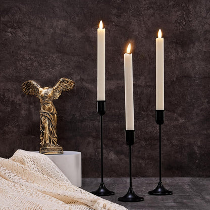 Gold Hurricane Candle Holders Set of 6, Tall Metal Windproof Glass Taper Candle Holder for Candlestick, Candle Sticks Decor, Table Centerpieces for Wedding, Candlelit Dinner Party Fireplace Decoration