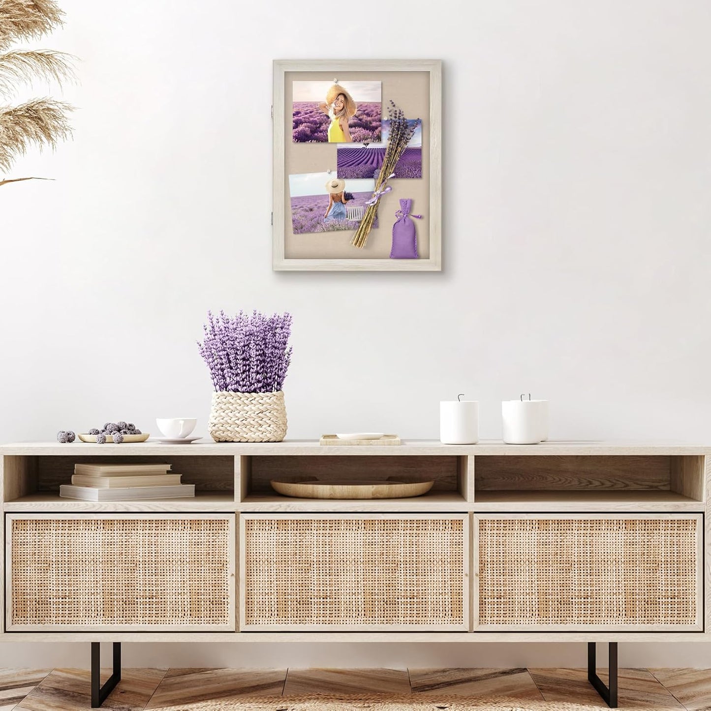 Americanflat Front Opening 11x14 Shadow Box Frame with Shatter-Resistant Glass - Silhouette Collection - Shadow Box Display Case for Tabletop and Wall Display - Black