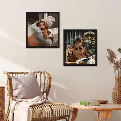 Vittanly 11x14 Picture Frame, Display Pictures 8x10 with Mat or 11x14 without Mat, Photo Frame for Wall Mounting, Black, 1 Pack - Colors A