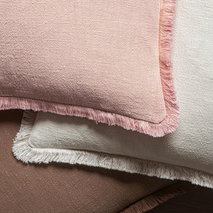 MIULEE Decorative Throw Pillow Covers Neutral Linen Fringe Throw Pillows Set of 2 Natural Beige Boho Farmhouse Cushion Covers with Tassels for Couch Sofa Bed Spring Home Decor 20x20 Inch