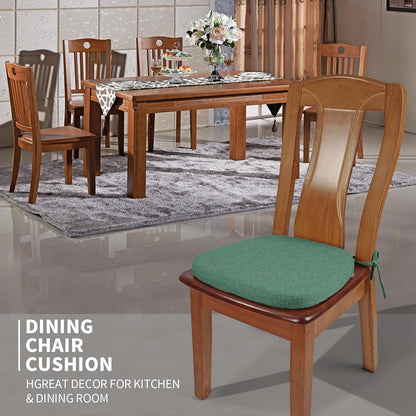 SINOSSO 1 Pack Memory Foam Chair Cushions for Dining Chair, Friendly Woven Fabric 16" U-Shape Comfortable Kitchen Chair Pad, Removable Slip Resistant Seat Cushion (1 Piece, Blue)