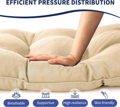 IPYNBAP Outdoor Bench Cushion, 48x18x5 Inch, Waterproof Bench Cushion for Outdoor/Indoor Furniture, Tufted Patio Bench Seat Cushion, Fade Resistant Outdoor Cushions for Porch Swing Couch, Navy Blue