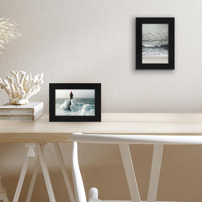 Americanflat 12x18 Poster Frame with Shatter-Resistant Glass - Signature Collection - Gallery-Style Frames Made of Engineered Wood - Photo Frame for Wall Display - Black - Colors C
