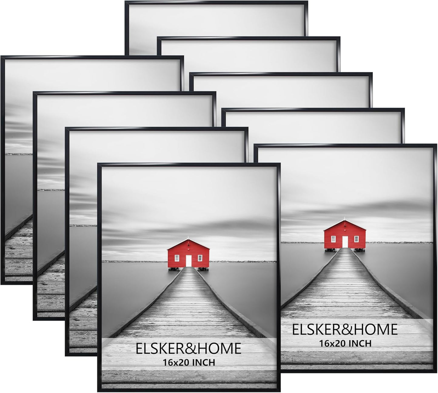 ELSKER&HOME 22.375 x 34 Poster Frame 3 Pack, Black Picture Frame for Horizontal or Vertical Wall Mounting, Sturdy and Scratch-proof