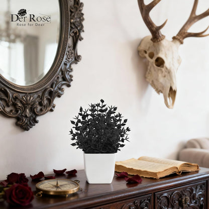 Der Rose 2 Pack Small Fake Plants Mini Artificial Potted Plants for Table Desk Home Laundry Room Bathroom Office Decor