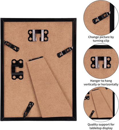 Giftgarden 16 Pack Gold Picture Frames for Multi Sizes Photos, Assorted Set Including Two 11x14, Two 8x10, Six 5x7, Six 4x6, Gallery Collage Frame for Wall or Tabletop Display