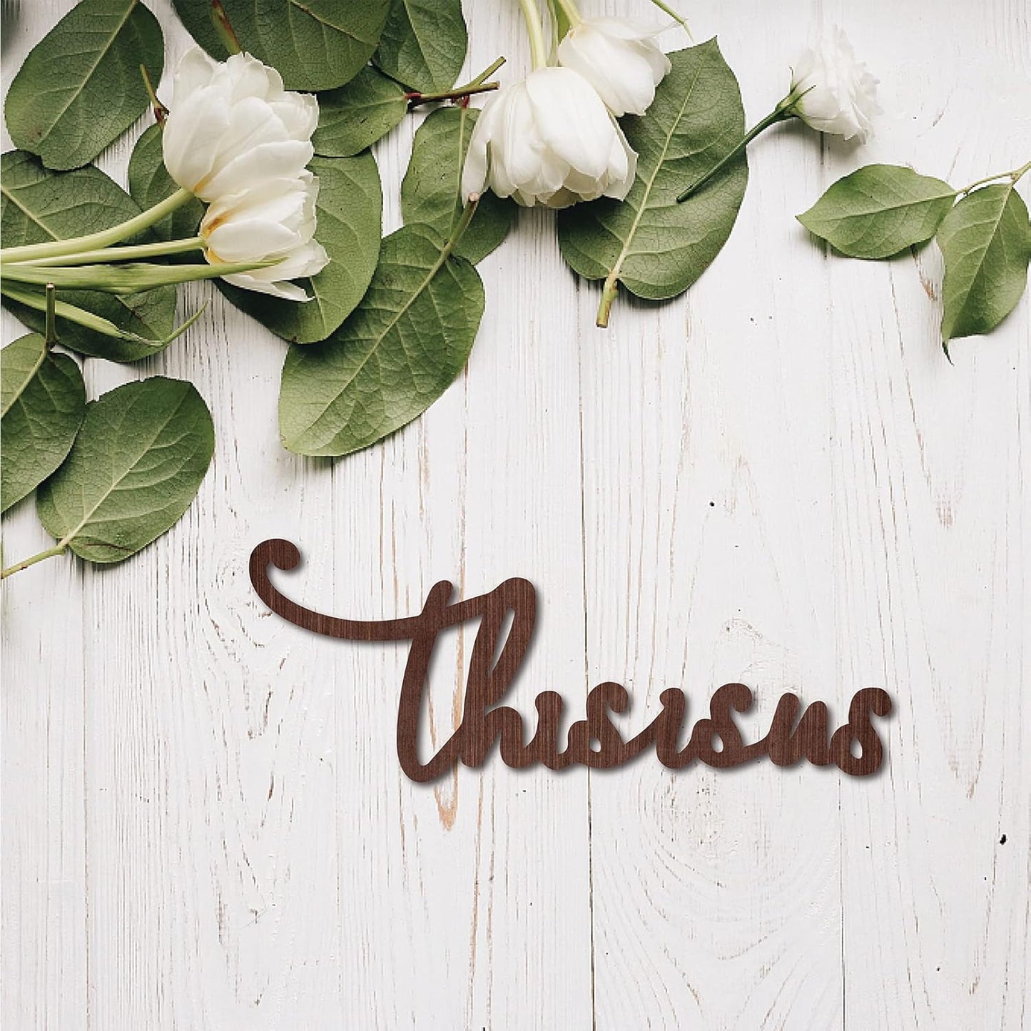 CREATCABIN Cutout Sign Family Letter Wooden Wall Art Decor Wood Word Sculpture Signs Rustic Farmhouse for Housewarming Home Front Door Entryway Wall Decoration, Brown, 11.9 x 5.5inch