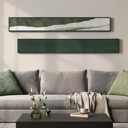 Long Narrow Framed Neutral Abstract Vertical Wall Art Set, 2 Piece Modern Canvas Prints Paintings Artwork for Walls, Beige and Brown Minimalist Pictures for Hallway Entryway Living Room Bedroom Decor