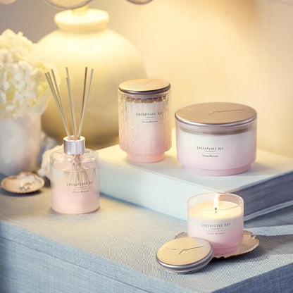 Chesapeake Bay, 11oz Marine Drift Scented Candle, Mood Evoking Fragrance, Textured Sea Glass-Inspired Jar, Premium Soy Blend Wax with Essential Oils, Coastal Fragrance for Home Décor or Gifting