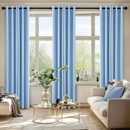 MIULEE Blackout Curtains for Bedroom Living Room 2 Panels, Thermal Insulated Room Darkening Drapes Grommet Noise Reducing Light Blocking Window Treatments 63 Inches Long 40x63 Inch Black - Colors A