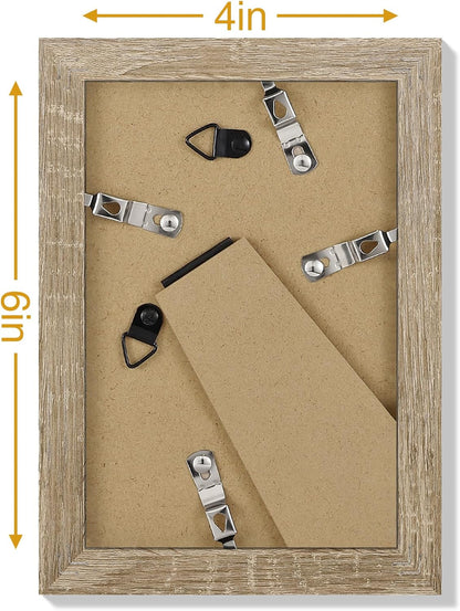 Vittanly 8x10 Picture Frames Set of 9, Shatter Resistant Plexiglass, Display 5x7 Pictures with Mat or 8x10 without Mat, Photo Frames for Wall or Tabletop, Engineered Wood, Black - Colors B