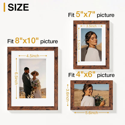 Vittanly 15 Pack Picture Frames Collage Wall Decor for Mounting or Tabletop Display, Gallery Frame Set for Family, Multi Sizes Including 3pcs 8x10, 6pcs 5x7, 6pcs 4x6, Black