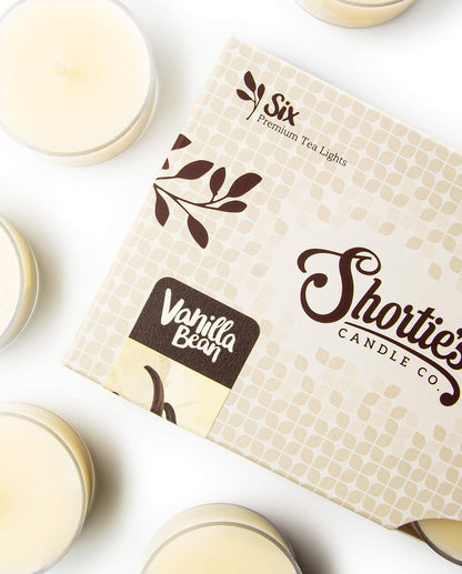 Shortie's Candle Company Vanilla Bean Premium Tealight Candles Bulk Pack - 24 Beige Highly Scented Tea Lights - Beautiful Candlelight - Made in the USA - Bakery & Food Collection