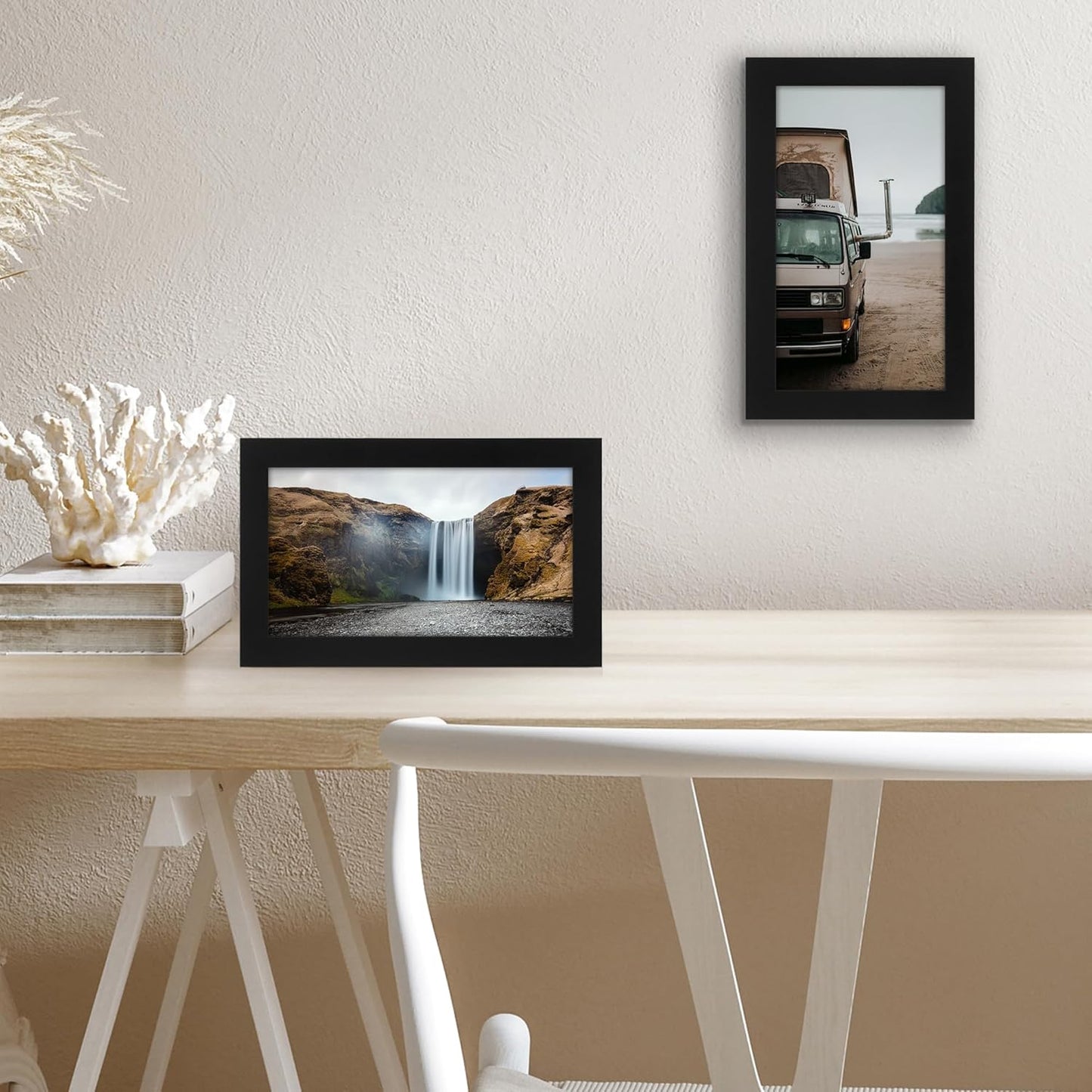 Americanflat 12x18 Poster Frame with Shatter-Resistant Glass - Signature Collection - Gallery-Style Frames Made of Engineered Wood - Photo Frame for Wall Display - Black - Colors C