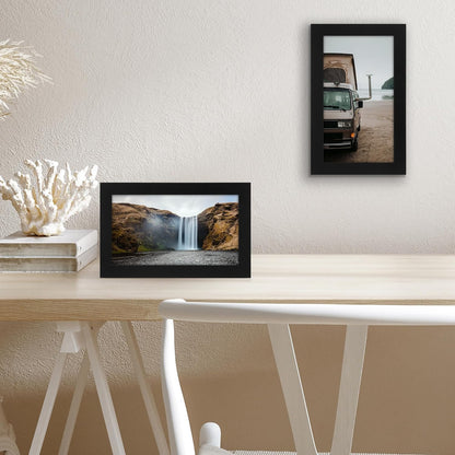 Americanflat 12x18 Poster Frame with Shatter-Resistant Glass - Signature Collection - Gallery-Style Frames Made of Engineered Wood - Photo Frame for Wall Display - Black - Colors C