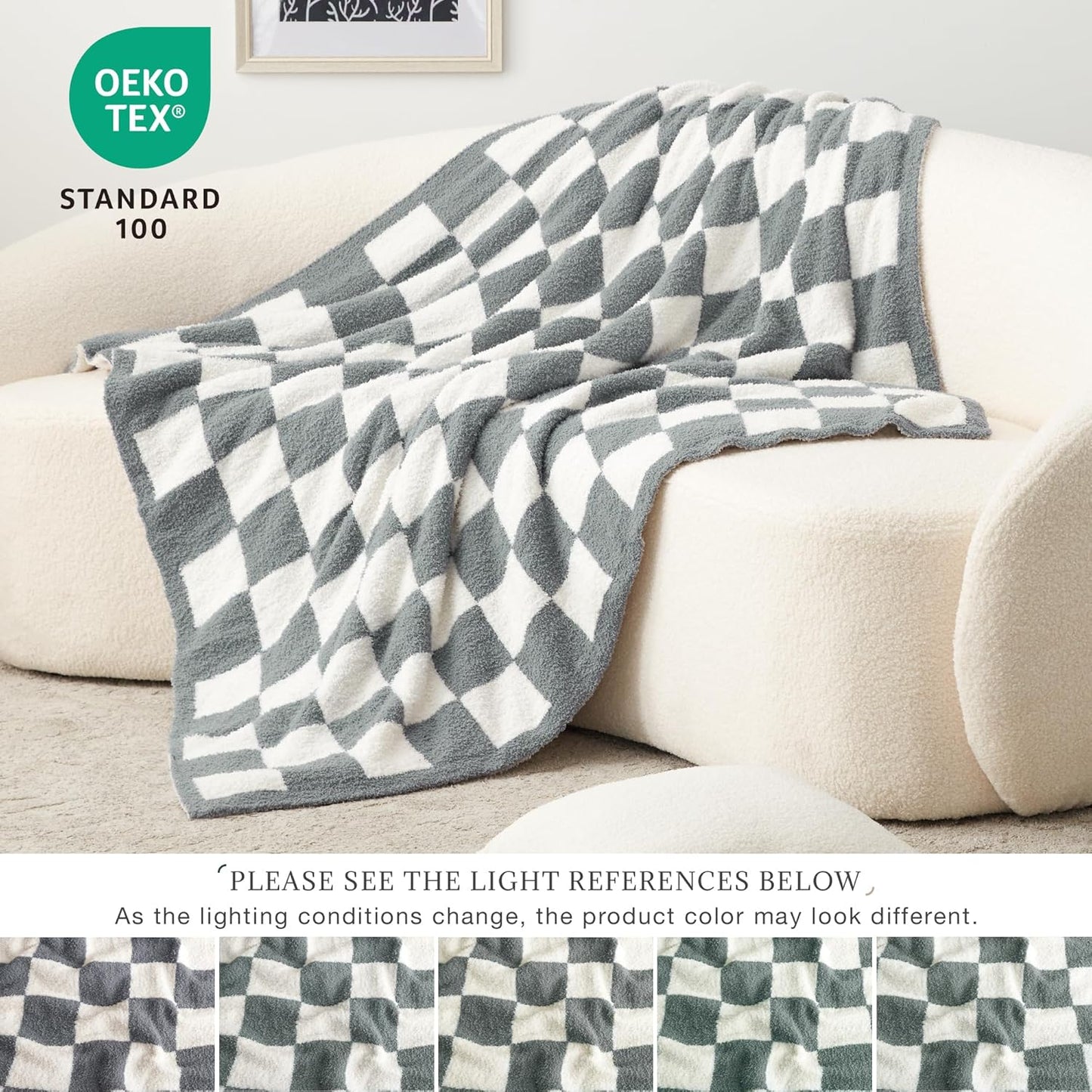 EXQ Home Fleece Throw Blanket for Couch or Bed - 3D Imitation Turtle Shell Jacquard Decorative Blankets - Cozy Soft Lightweight Fuzzy Flannel Blanket Suitable for All Seasons(50"×60",Beige)