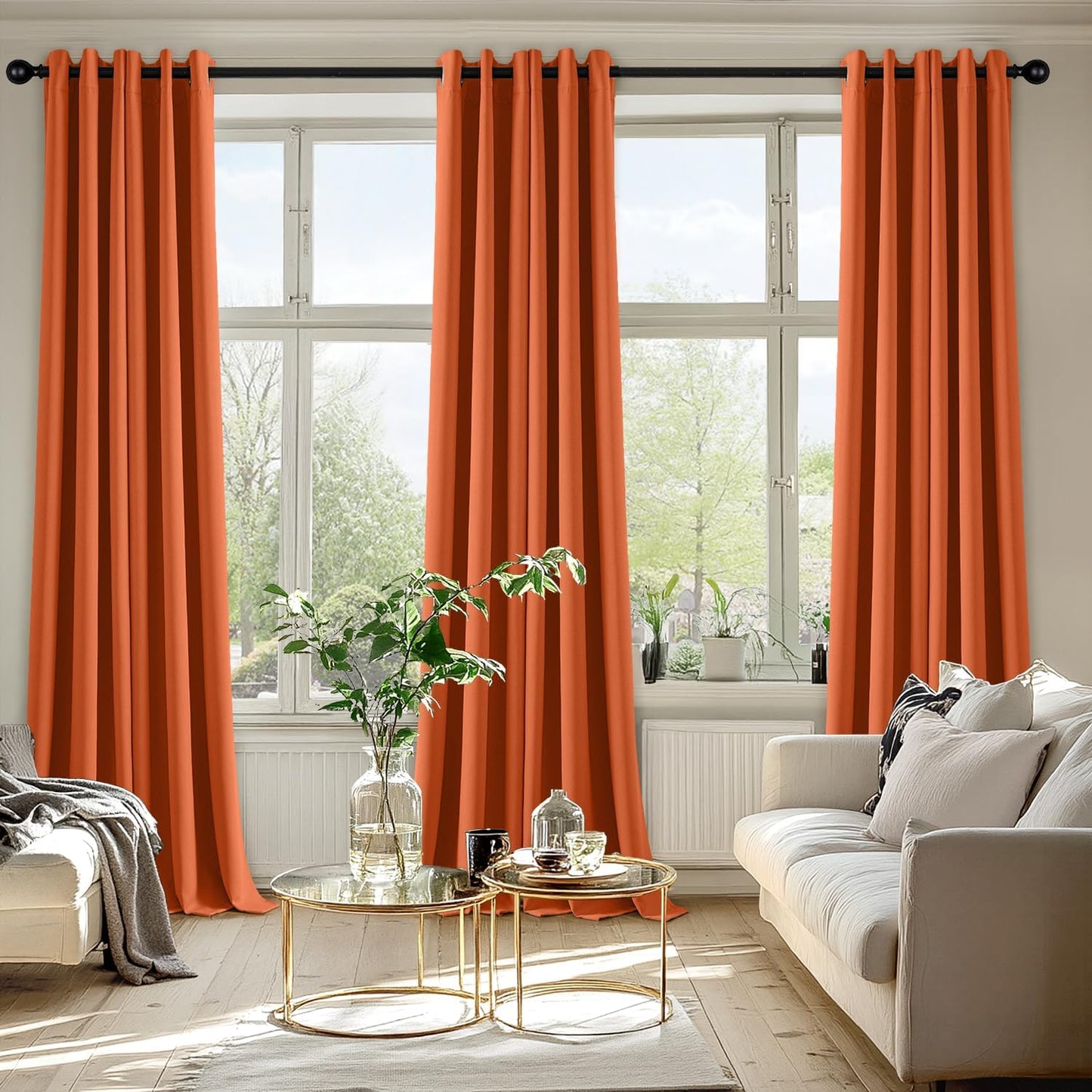 MIULEE Blackout Curtains for Bedroom Living Room 2 Panels, Thermal Insulated Room Darkening Drapes Grommet Noise Reducing Light Blocking Window Treatments 63 Inches Long 40x63 Inch Black - Colors B