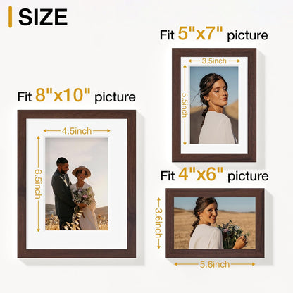 Vittanly 15 Pack Picture Frames Collage Wall Decor for Mounting or Tabletop Display, Gallery Frame Set for Family, Multi Sizes Including 3pcs 8x10, 6pcs 5x7, 6pcs 4x6, Black