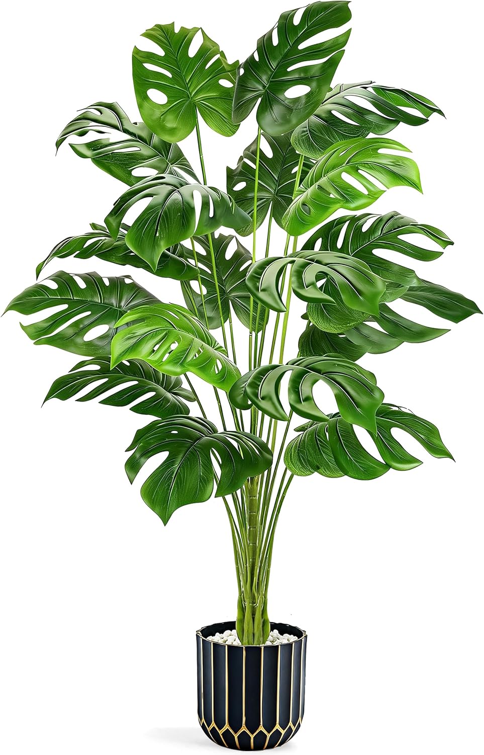 Der Rose 44" Fake Palm Tree Artificial Tree Faux Plant for Indoor and Outdoor Home Office Living Room Porch and Balcony Decor