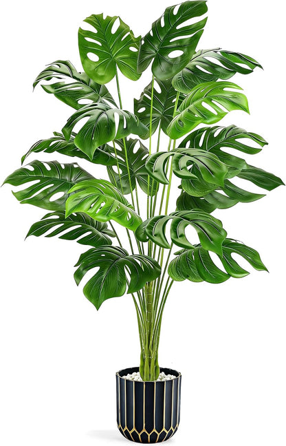 Der Rose 44" Fake Palm Tree Artificial Tree Faux Plant for Indoor and Outdoor Home Office Living Room Porch and Balcony Decor