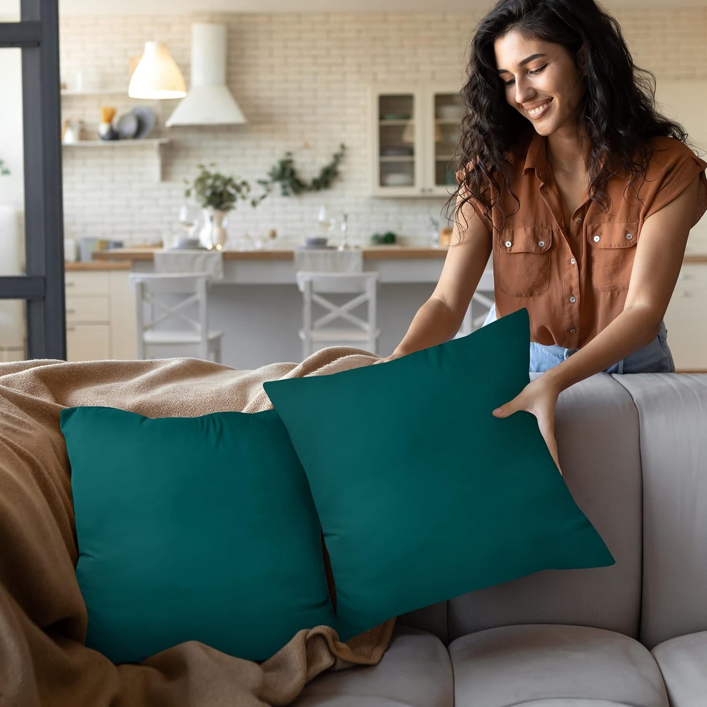 Utopia Bedding 18x18 Pillow Inserts, Set of 2, White – Indoor Decorative Throw Pillows for Bed, Sofa & Couch – Soft, Supportive & Fluffy Cushion Inserts