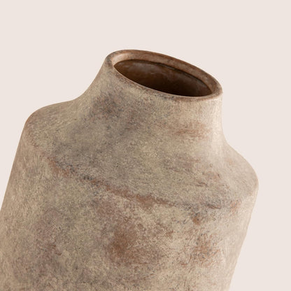 Mitt&Ditt Ceramic Flower Vase with Handles, 11 inch Tall Vase for Centerpieces, Large Decorative Terracotta Vases, Farmhouse Rustic Vases for Home Decor, Living Room, Table, Neutral