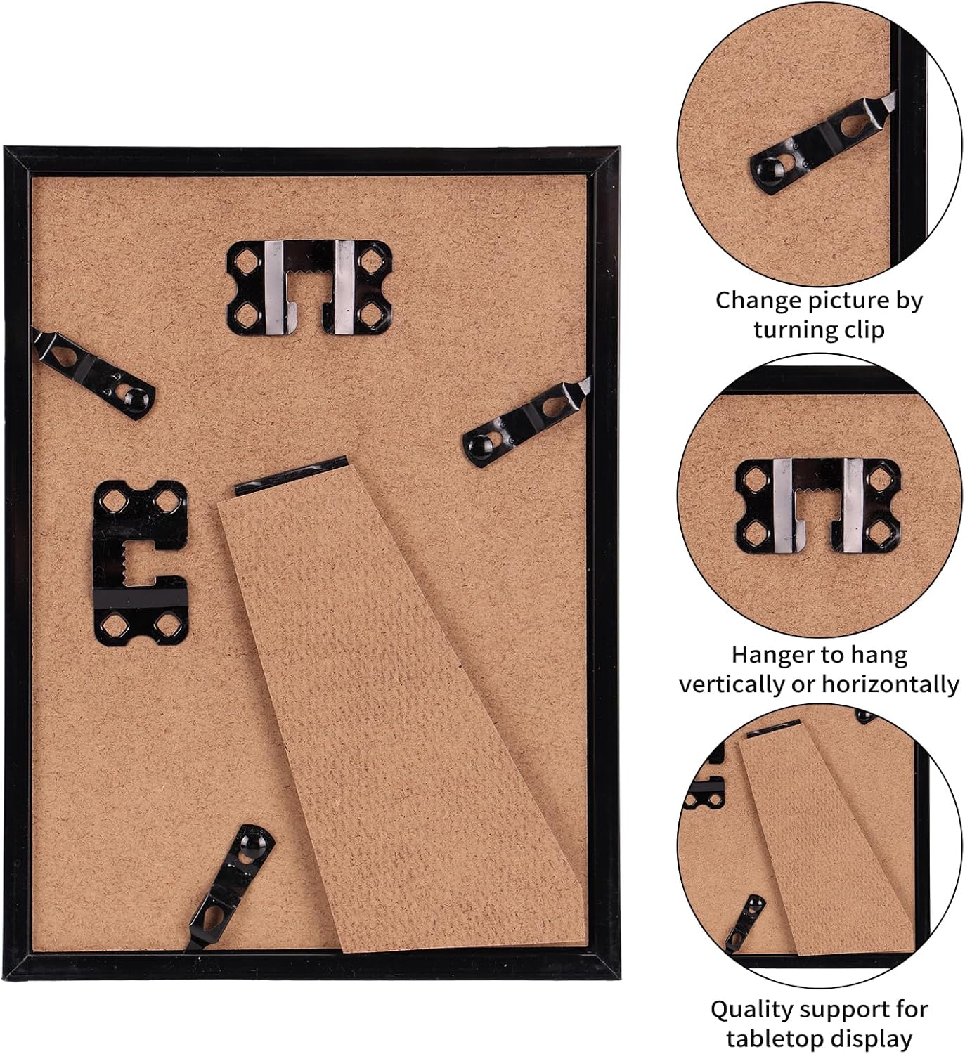 Giftgarden 14 Pack Black Picture Frames Set, 2pcs 11x14 Matted for 8x10, 6pcs 8x10 Matted for 5x7, 6pcs 5x7 Matted for 4x6, Gallery Frame Collage for Wall or Tabletop Display