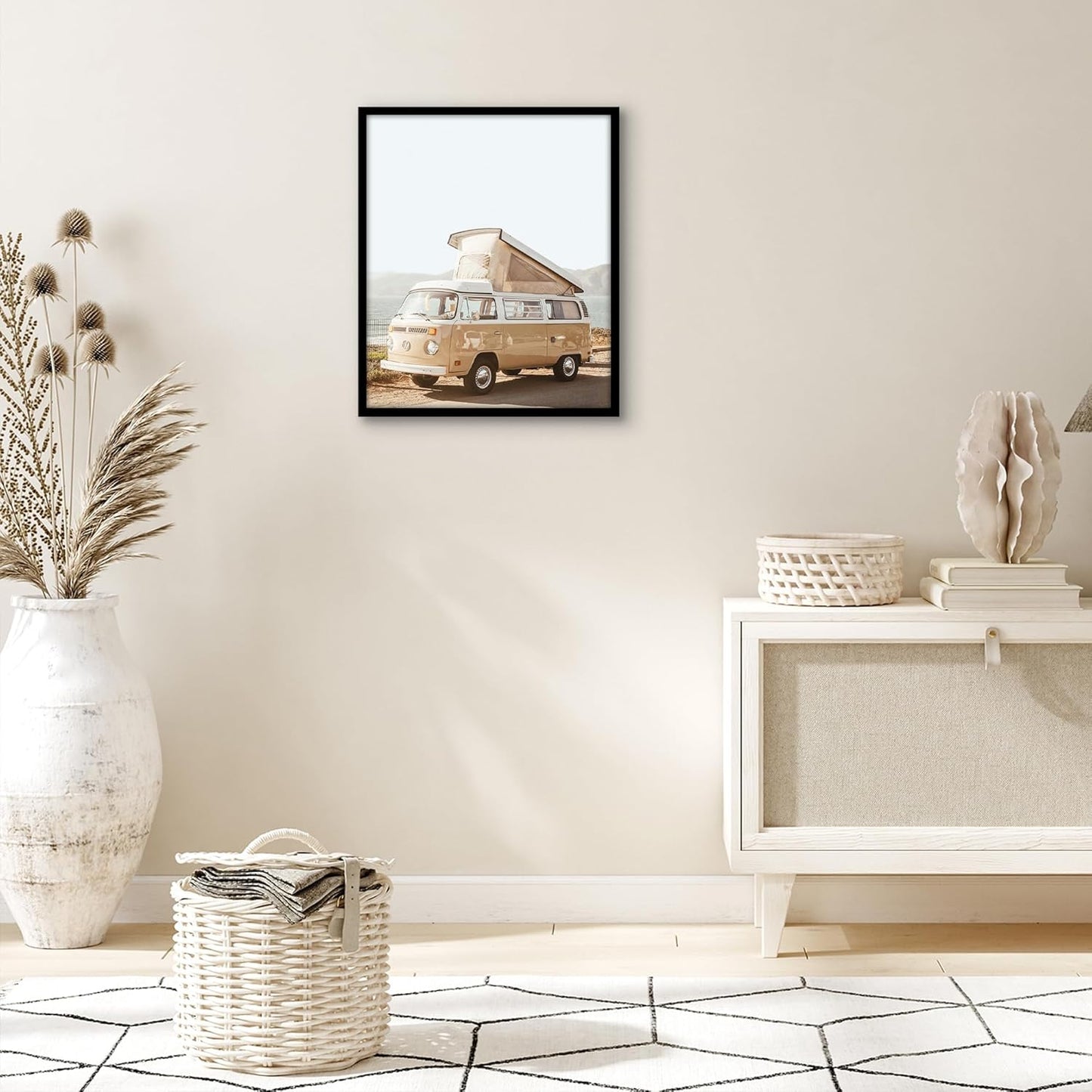 Americanflat 24x36 Poster Frame with Polished Plexiglass - Streamline Collection - Thin Border Picture Frame for Wall Display - Hanging Hardware Included - Black - Colors C