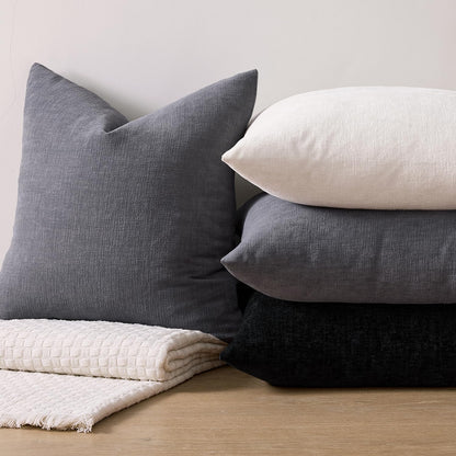 MIULEE Olive Green Couch Pillow Covers 18x18 Inch, Set of 2 Soft Chenille Decorative Square Throw Pillow Covers Farmhouse for Sofa Living Room Bed