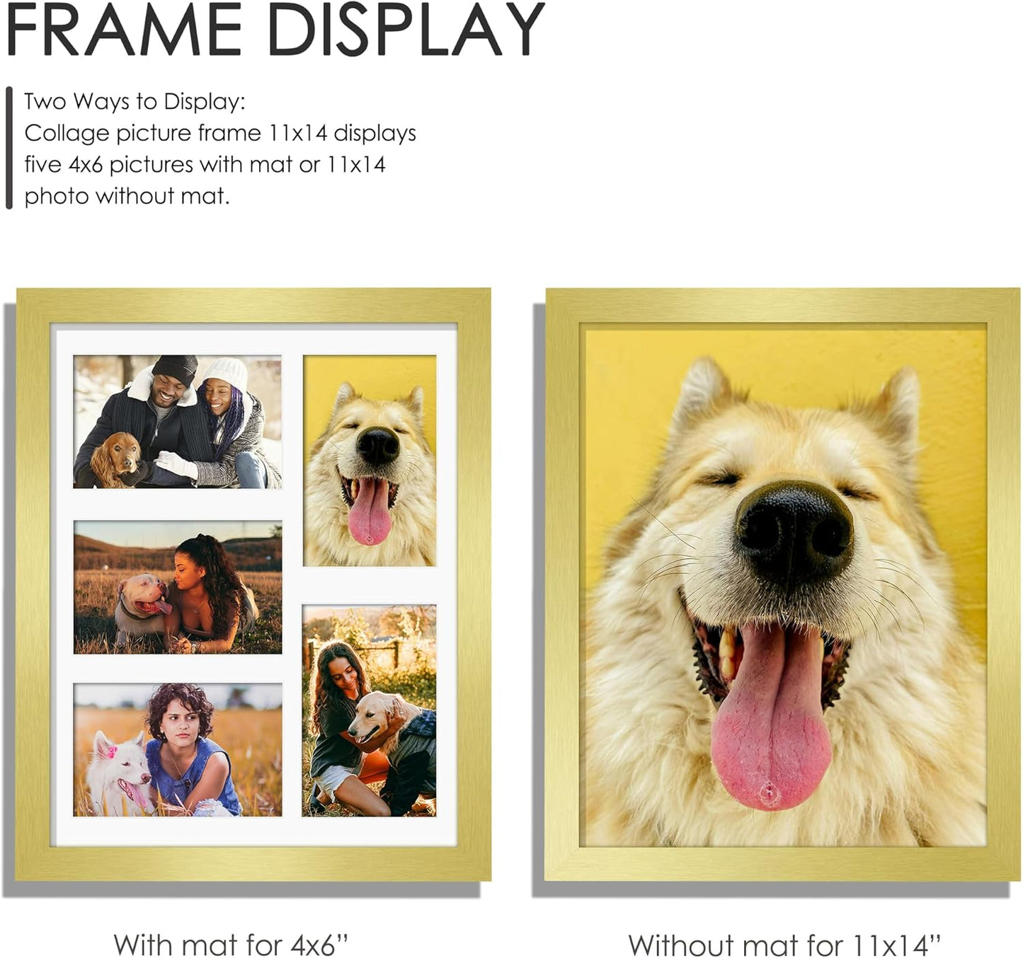 DUENPY 14x26 Collage Picture Frame 4x6 Collage Picture Frame Displays Twelve 4x6 inch Photos Available Horizontal Wall Mounting Display and Vertical Black - Colors A