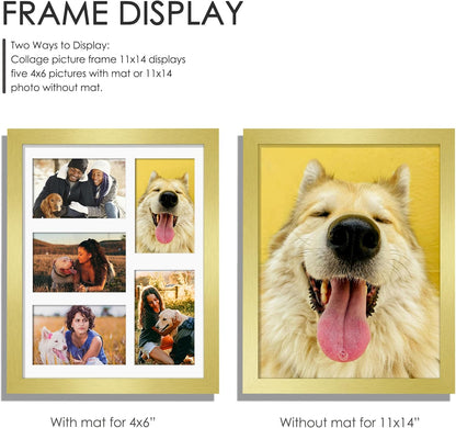 DUENPY 14x26 Collage Picture Frame 4x6 Collage Picture Frame Displays Twelve 4x6 inch Photos Available Horizontal Wall Mounting Display and Vertical Black - Colors A