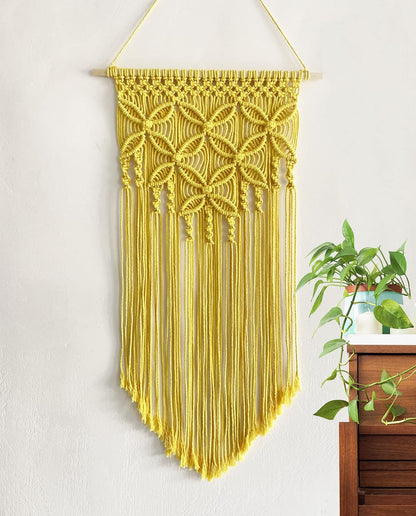 Handmade Cotton Home Decor Macrame Wall Hanging Navy